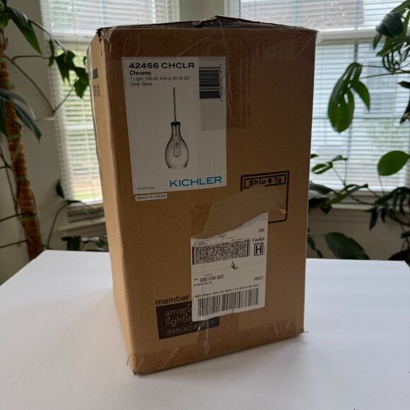 Kichler Clear Glass Pendant Light Fixture Kit  Chrome 42456 CHCLR - Picture 7 of 7